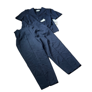 Danny & Nicole Navy Two Piece Pant Set SIZE 18W Career Office Matching Set